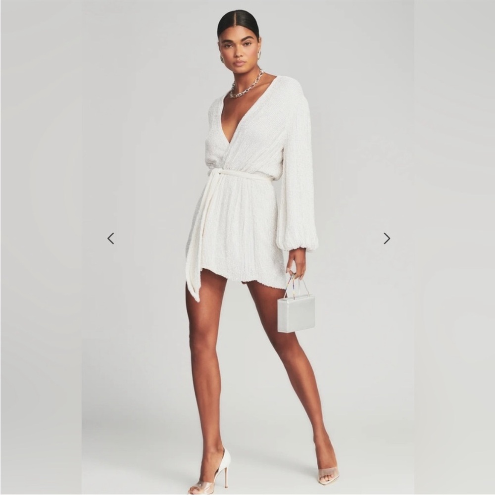 Retrofete Gabrielle Sequin Robe in Moon Glow